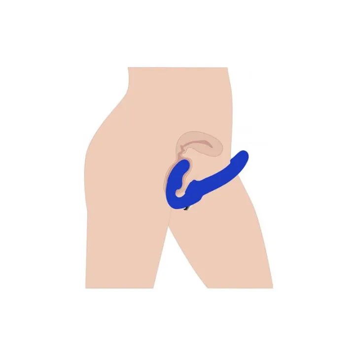 Revolver II Vibrador Doble Azul de Strap U