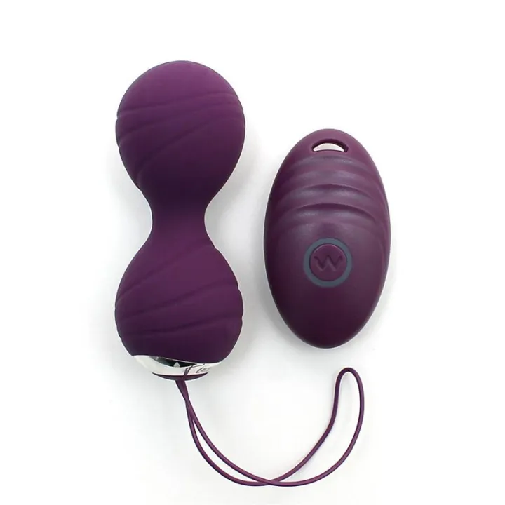 Bolas Kegel con Vibración con Control Remorto Cannes Purpura de Rimba Toys