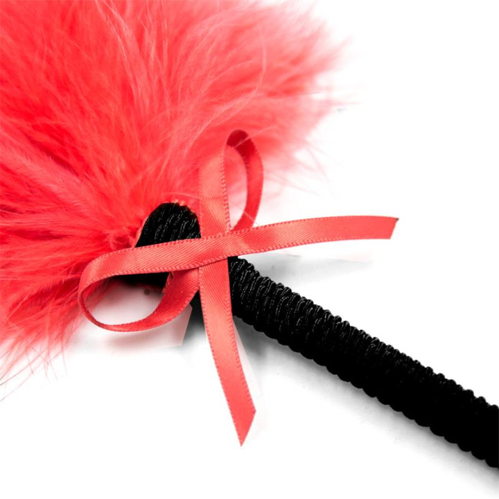 Plumero con Lazo 25 cm Rojo de Latetobed Bdsm Line | VibraZon