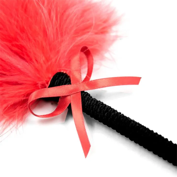 Plumero con Lazo 25 cm Rojo de Latetobed Bdsm Line