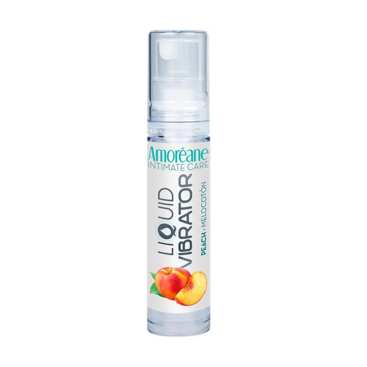 Vibrador Líquido Base Agua Melocotón 10 ml de Amoreane