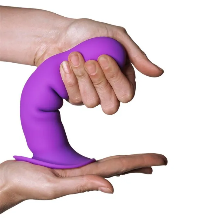 Dildo Doble Densidad Vibración Hitsens 3 Púrpura de Adrien Lastic