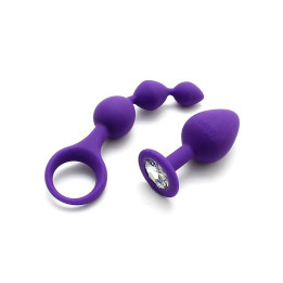 Set de 2 Juguetes Anales Barcelona Purpura de Rimba Toys | VibraZon