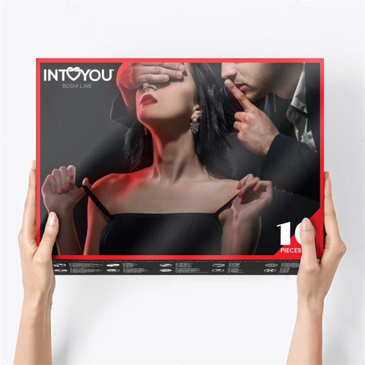 Set de Bondage 10 Piezas Rojo de Intoyou Bdsm Line | VibraZon