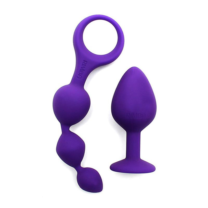 Set de 2 Juguetes Anales Barcelona Purpura de Rimba Toys | VibraZon