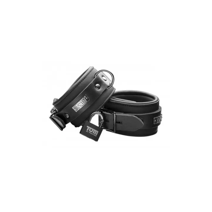 Esposas para Tobillos con Candado de Neopreno Negro de Tom Of Finland