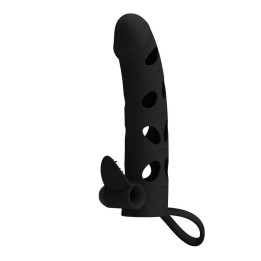 Funda para el Pene con Bala Color Negro de Prettylove | VibraZon