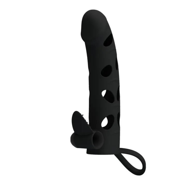 Funda para el Pene con Bala Color Negro de Prettylove