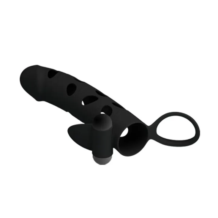 Funda para el Pene con Bala Color Negro de Prettylove