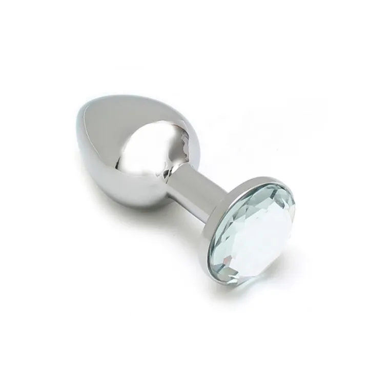 Plug Anal de Metal Sofia Joya Transparente de Rimba Toys