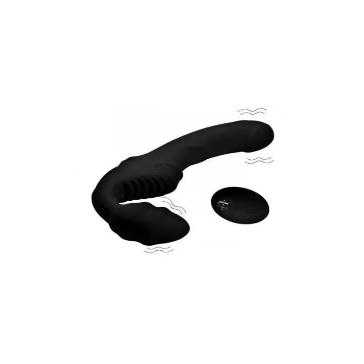 Pro Rider Vibrador Doble Control Remoto NEgro de Strap U