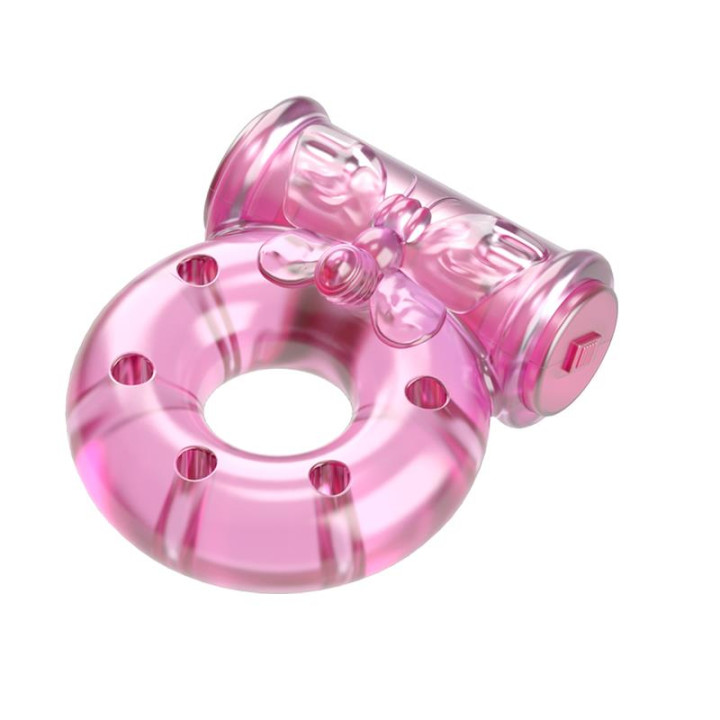 Baile Anillo Vibrador con Preservativo Color Rosa | VibraZon