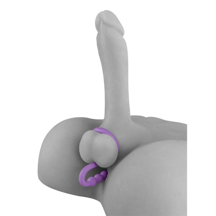 Fetish Fantasy Elite Perlas Anales con Anillo Testicular Púrpura | VibraZon