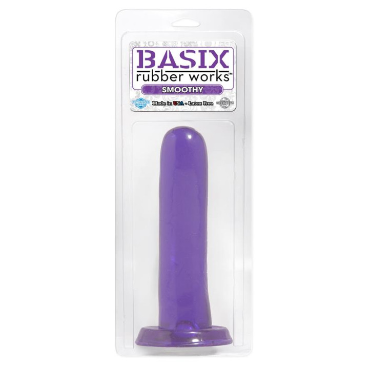 Dildo Smoothy 14 cm Púrpura de Basix Rubber Works | VibraZon