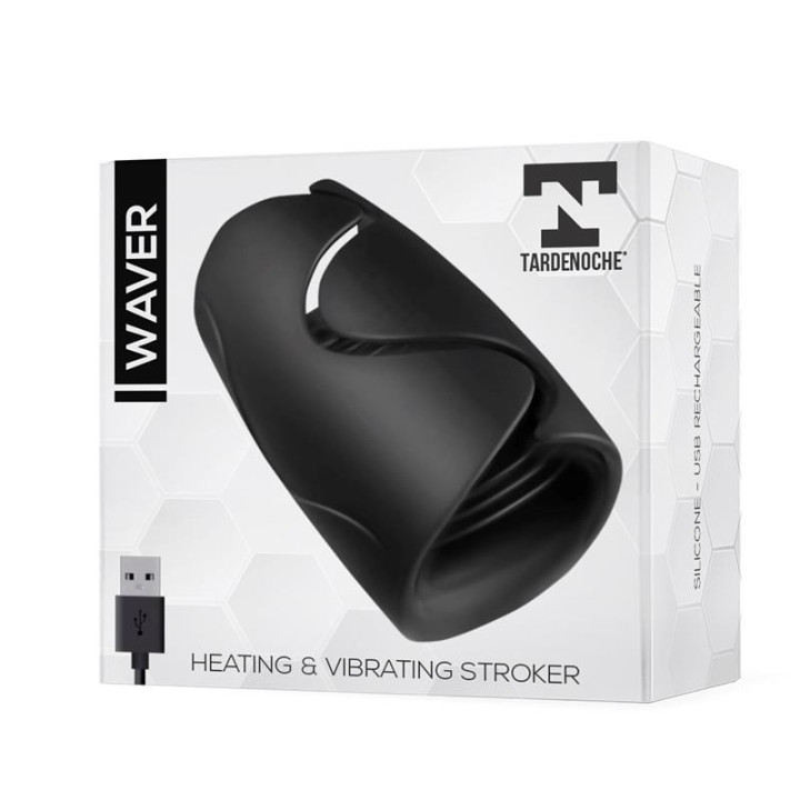 Waver Masturbador Masculino Función Calor y Vibración Flexible USB Silicona de Tardenoche | VibraZon