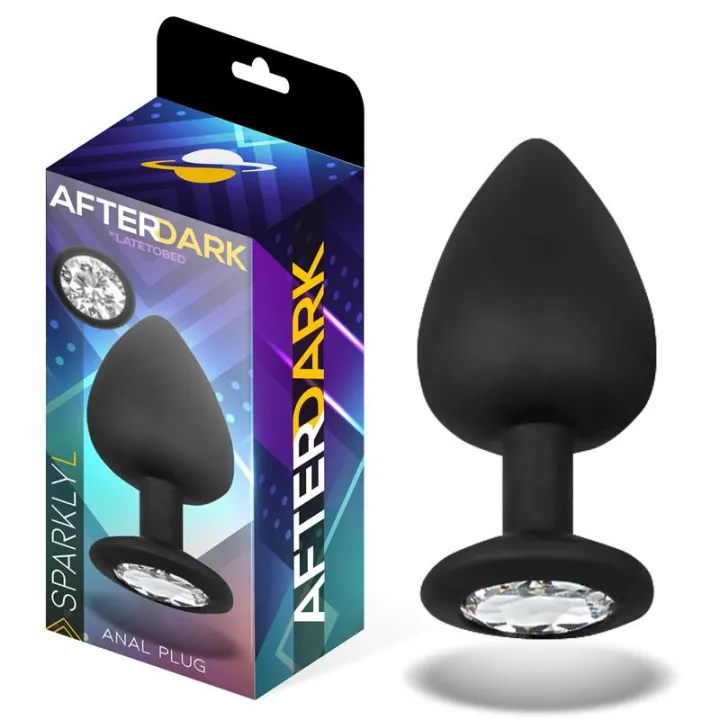 Sparkly Plug Anal con Joya Silicona Talla L 9.5 cm x 4.5 cm de Afterdark