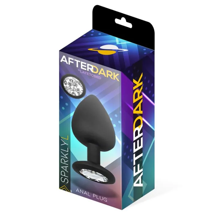 Sparkly Plug Anal con Joya Silicona Talla L 9.5 cm x 4.5 cm de Afterdark