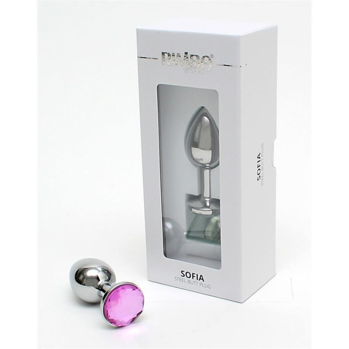 Plug Anal de Metal Sofia Joya Rosa de Rimba Toys | VibraZon