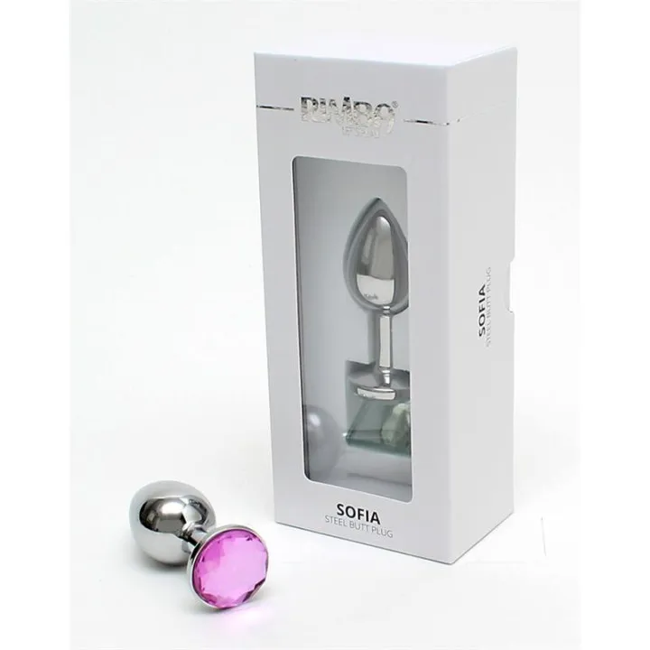 Plug Anal de Metal Sofia Joya Rosa de Rimba Toys