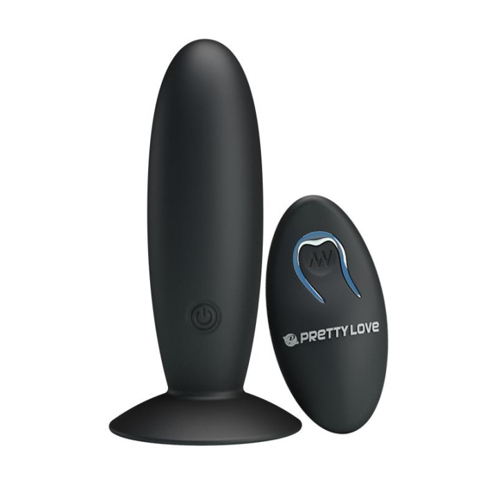 Plug Anal con Control Remoto Color Negro de Prettylove | VibraZon