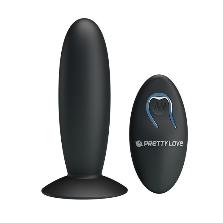 Plug Anal con Control Remoto Color Negro de Prettylove | VibraZon