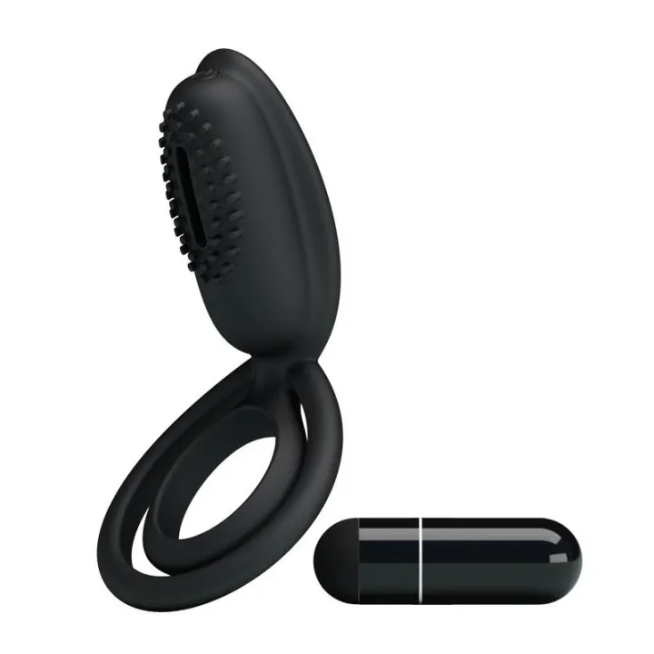 Pretty Love Anillo Vibrador Esther Color Negro de Prettylove