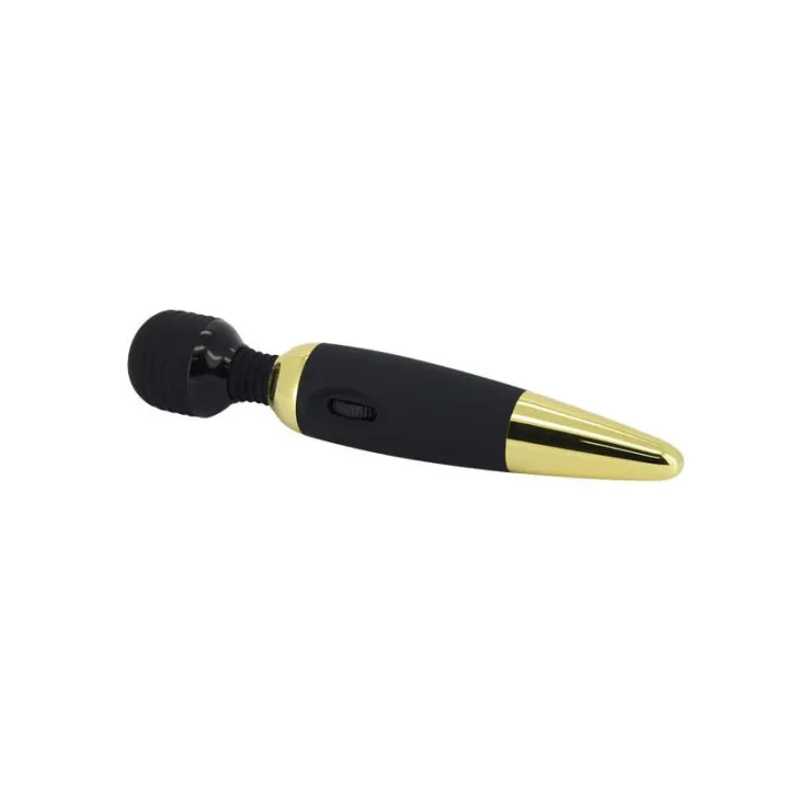 Pretty Love Masajeador Power Wand Negro y Dorado de Prettylove