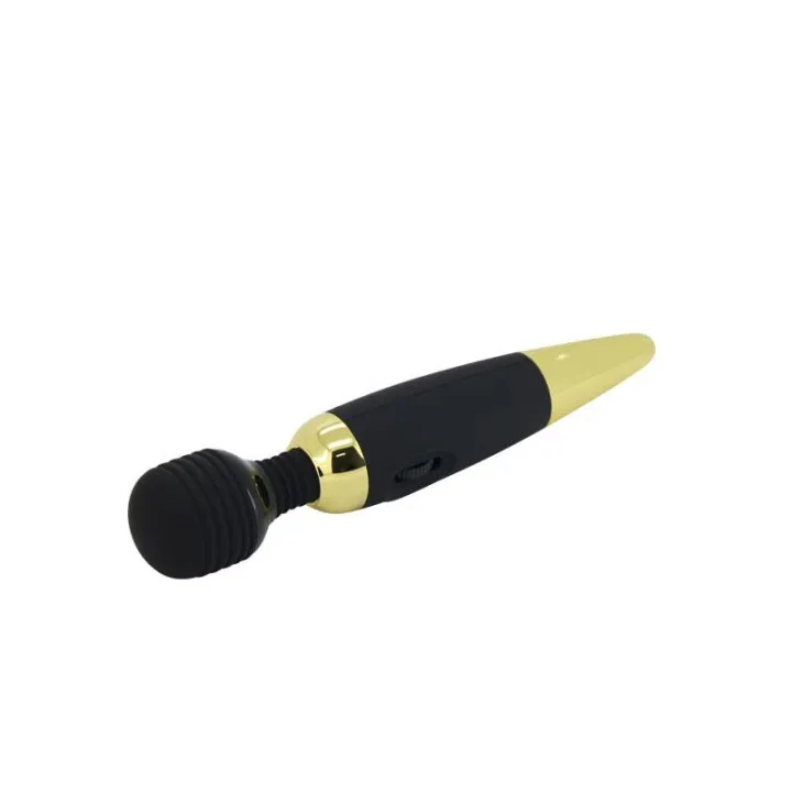 Pretty Love Masajeador Power Wand Negro y Dorado de Prettylove