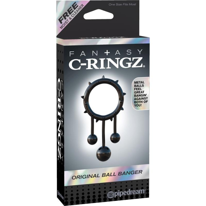 Fantasy C-Ringz Anillo Ball Banger Original Color Negro | VibraZon