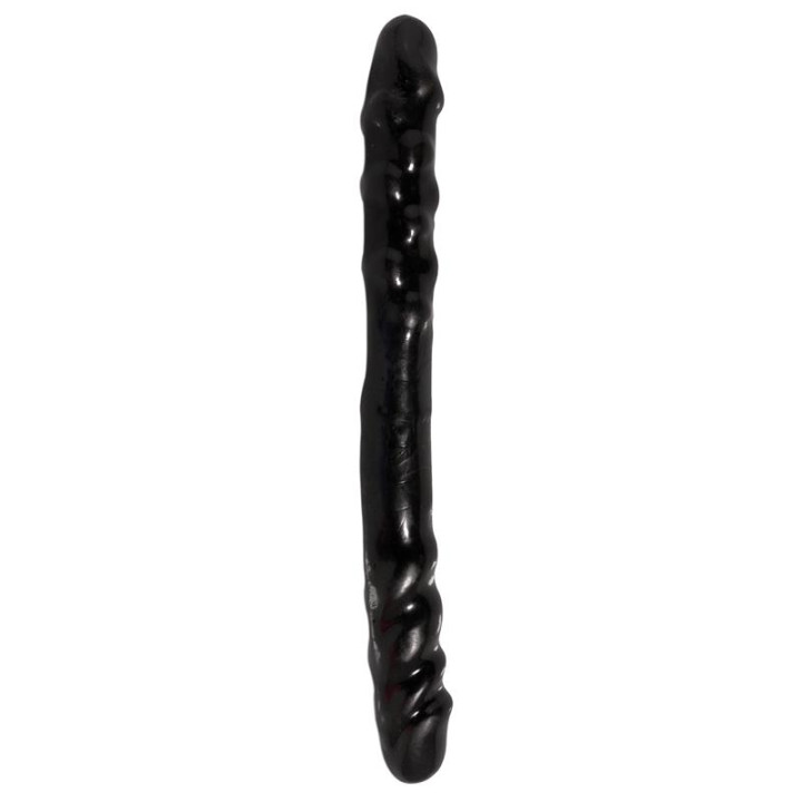 Dildo Doble 40,6 cm Negro de Basix Rubber Works | VibraZon