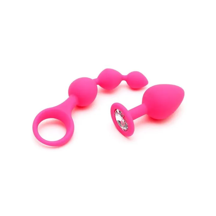 Set de 2 Juguetes Anales Barcelona Rosa de Rimba Toys