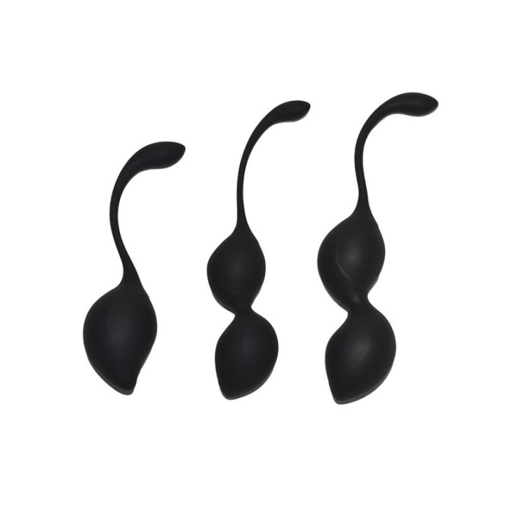 Set de 3 Bolas Kegel Geneva Negro de Rimba Toys | VibraZon