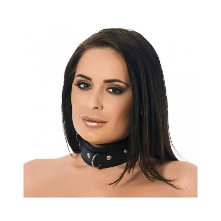 Collar Cuero con Anilla Grande de Bondage Play