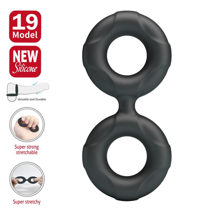 Radwan Anillo para el Pene Doble Silicona Mod 19 de Crazy Bull | VibraZon
