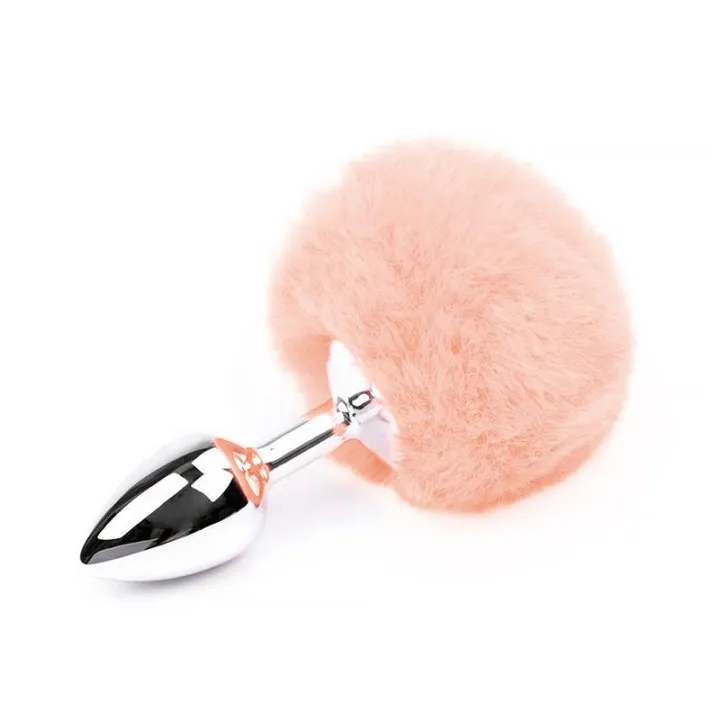 Plug Anal con Pompón Rosa Chicle Talla S de Afterdark