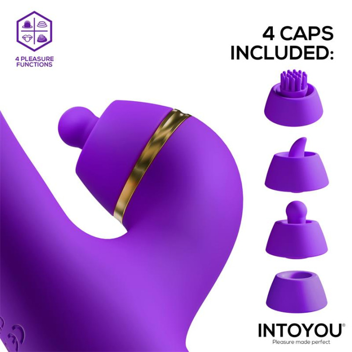Siter 2.0 Vibrador con Lengua Flapping, Golpeteo y Cabezales Intercambiables de Intoyou | VibraZon