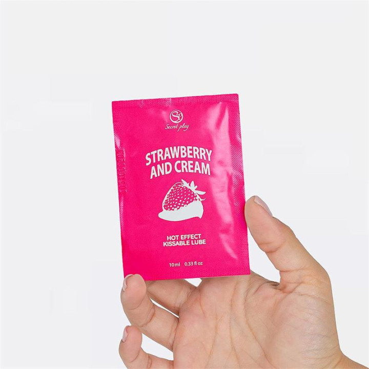 Monodosis Lubricante Fresas con Nata 10 ml de Secret Play | VibraZon