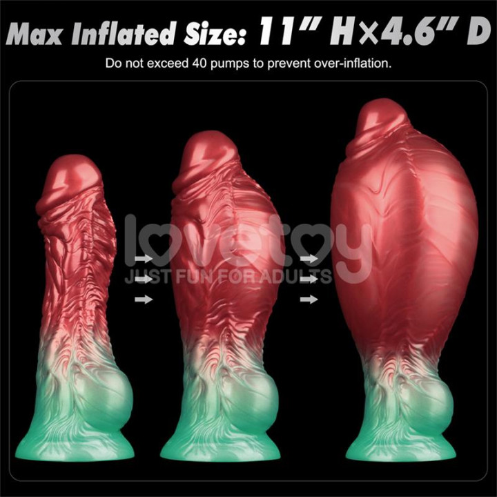 Dildo Inflable Silicona Dual Density 8 de Lovetoy | VibraZon