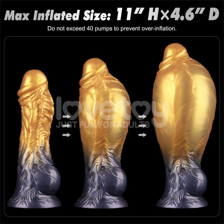 Dildo Inflable Silicona Dual Density 8 de Lovetoy | VibraZon