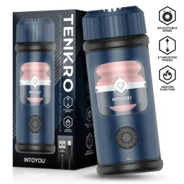 Tenkro Masturbador con Thrusting y Calor USB-C de Intoyou