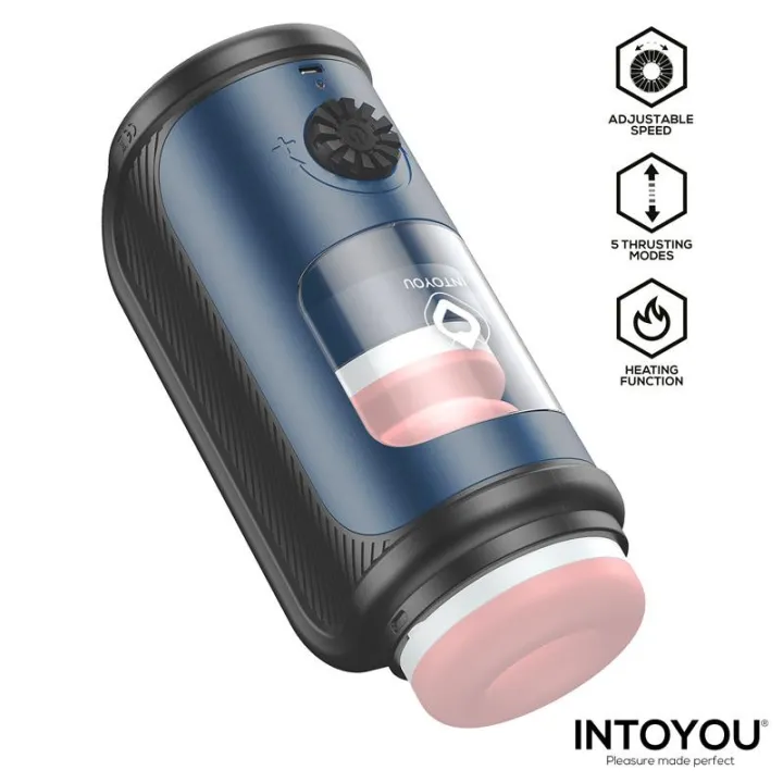 Tenkro Masturbador con Thrusting y Calor USB-C de Intoyou