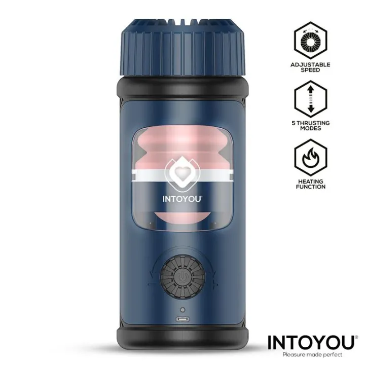 Tenkro Masturbador con Thrusting y Calor USB-C de Intoyou