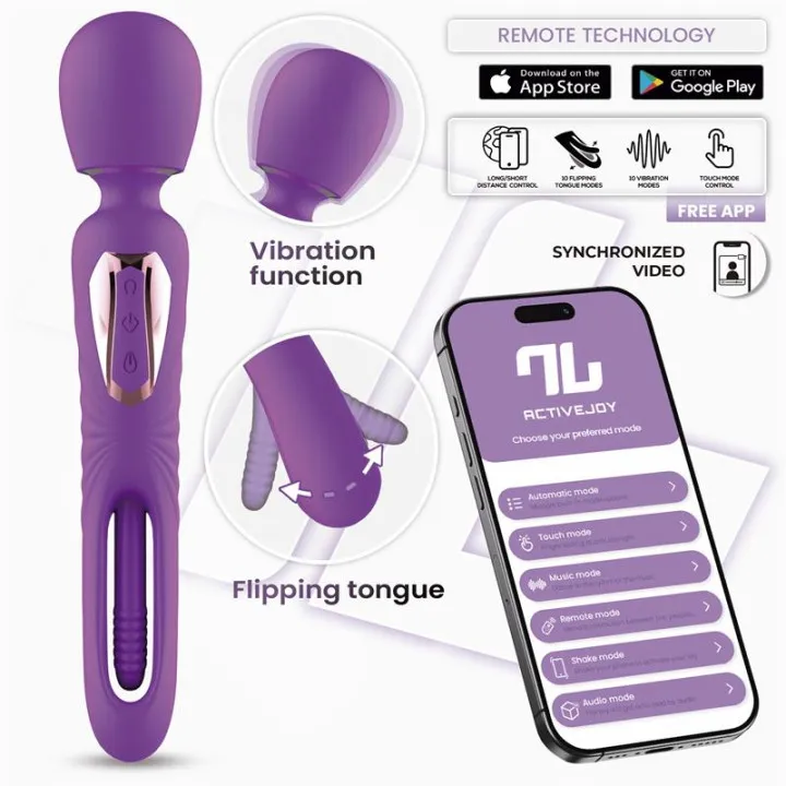 Salma Masajeador con Flipping Tongue y Vibración con APP de Intoyou App Series