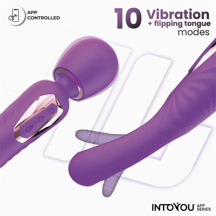 Salma Masajeador con Flipping Tongue y Vibración con APP de Intoyou App Series