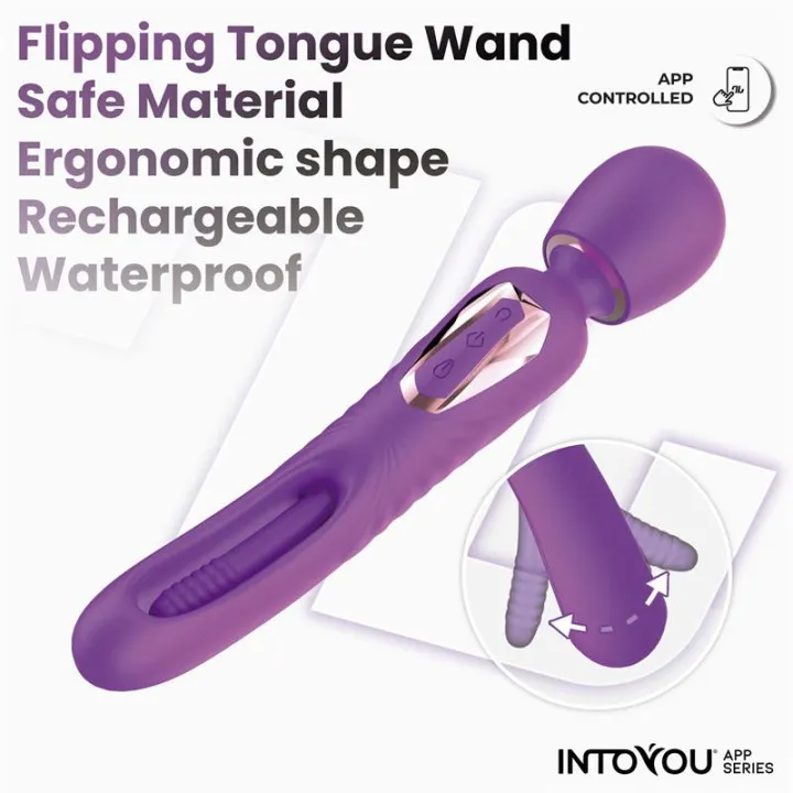 Salma Masajeador con Flipping Tongue y Vibración con APP de Intoyou App Series