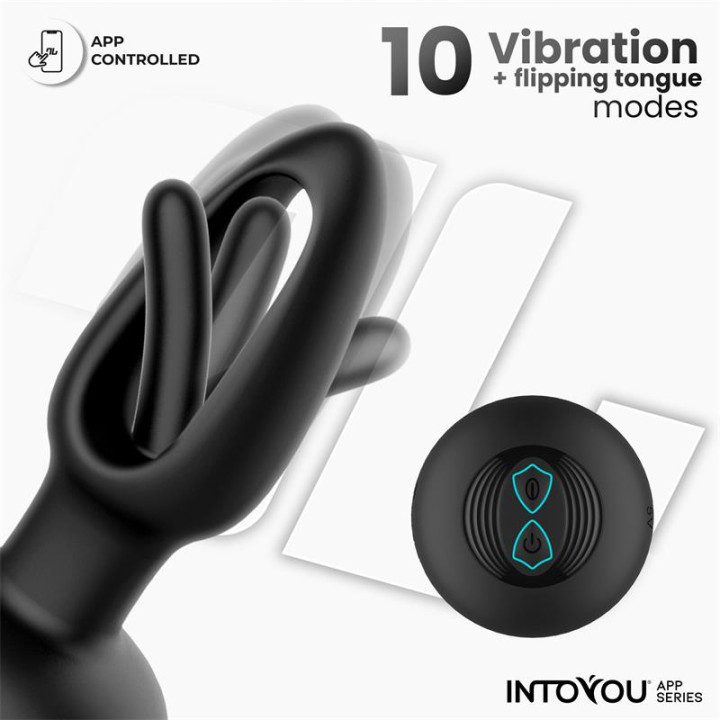 Zack Plug Anal con Flipping Tongue y Vibración con APP de Intoyou App Series | VibraZon