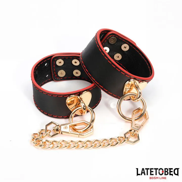 Esposas con Cadena Dorada de Latetobed Bdsm Line