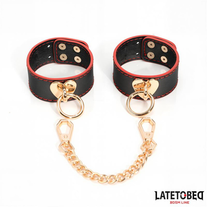 Esposas para Tobillos con Cadena Dorada de Latetobed Bdsm Line | VibraZon