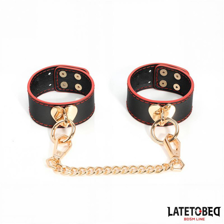 Esposas para Tobillos con Cadena Dorada de Latetobed Bdsm Line | VibraZon