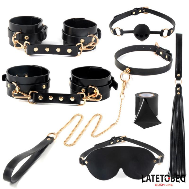 Kit de Bondage 8 Pz con Bolsa de Almacenaje de Latetobed Bdsm Line | VibraZon